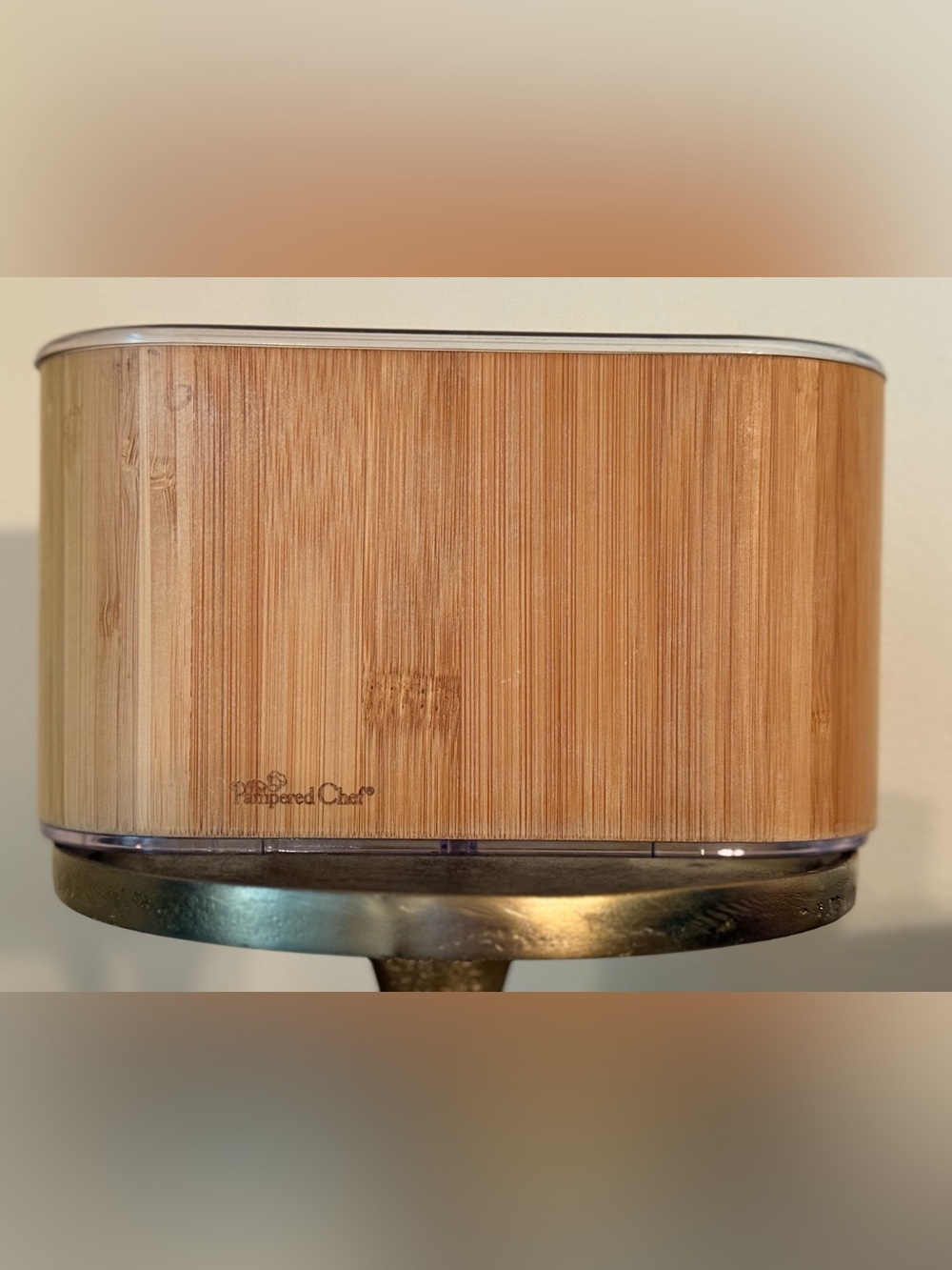 Pampered Chef Bamboo Countertop Organizer - Natural Brown